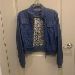 Blue moto jacket